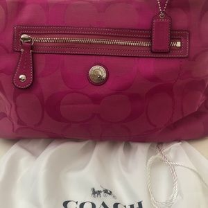 Brilliant pink all purpose Coach handbag